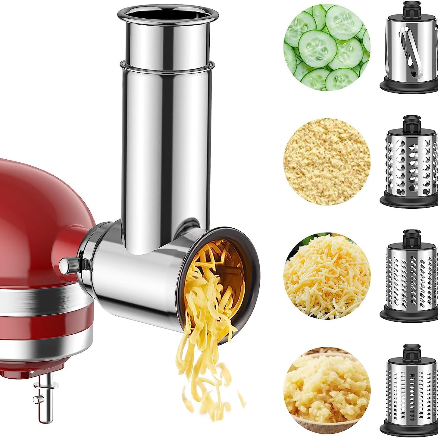 Commercial Kitchen Aid Mixer - 2024年新型キッチンエイドスタンドミキサー用スライサー/シュレッダーアタッチメント、野菜チョッパーアクセサリー-サラダメーカー、キッチンミートグラインダー