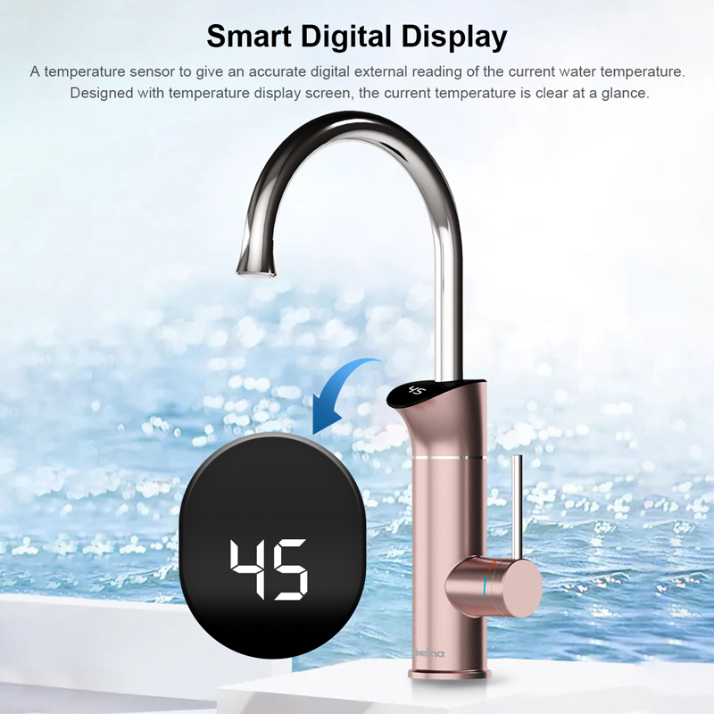 Commercial Kitchen Tap - ブリウェルナ電気温水器 220V インスタント温水 キッチン蛇口 2 in