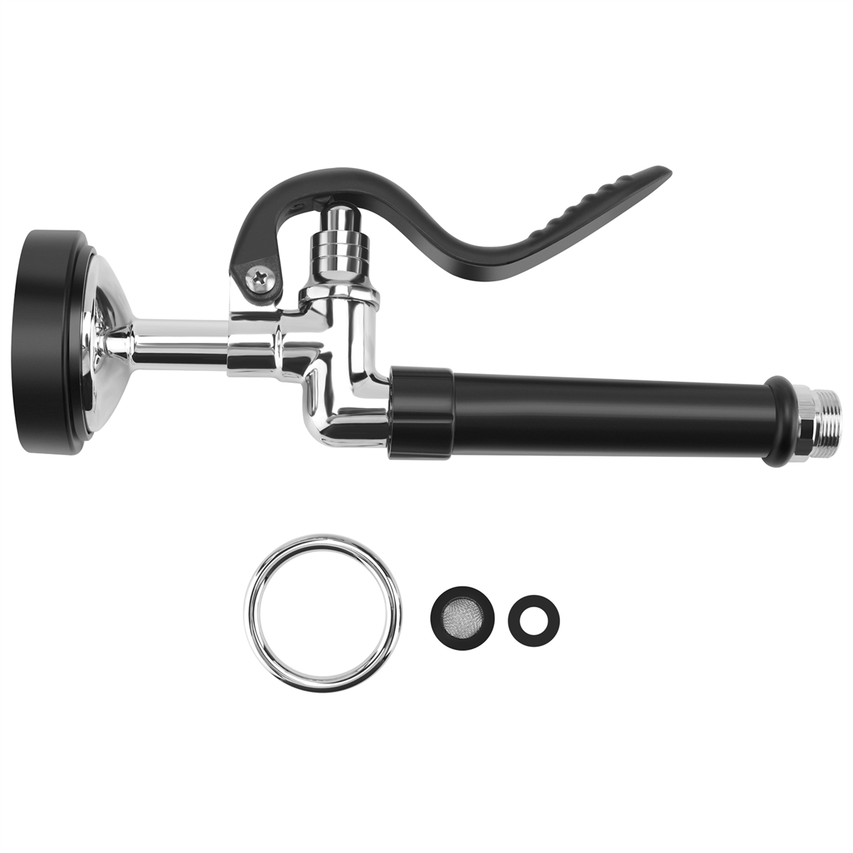 Commercial Kitchen Tap - 業務用キッチン蛇口部品,プレリンス,クローム仕上げスプレー,黒