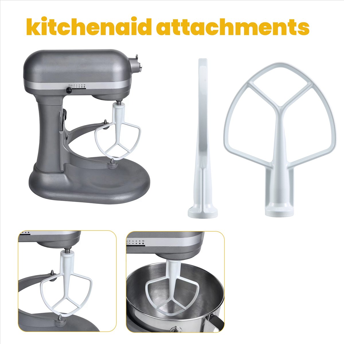 Commercial Kitchen Aid Mixer - Doings K5AB K5SS キッチンミキサーエイドコーティングフラットビーター、キッチンエイドミキサー W10807813、9707670 アクセサリーの交換品