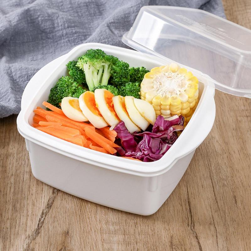 Commercial Kitchen Steamer - 電子レンジ野菜蒸し器ボウル、魚の準備ミール用の多用途食品容器、野菜用調理器具