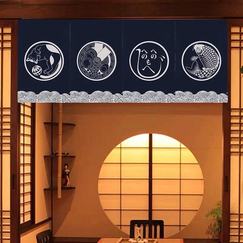 Commercial Kitchen Canopy - 日本の装飾的な吊り下げカーテン,短いカーテン,キッチン,居間,寝室,商業用出入り口