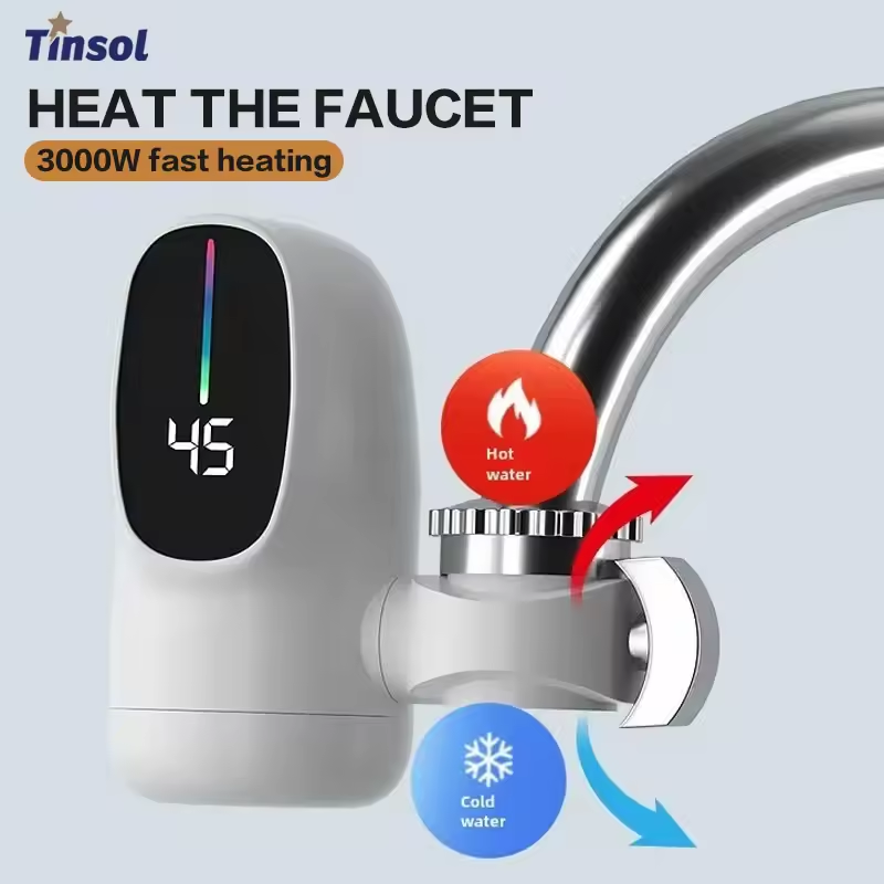 Commercial Kitchen Tap - 110V 高速加熱電気ヒーター蛇口省エネ温冷ミキサーインスタントデジタルディスプレイ温水タップキッチンバスルーム用