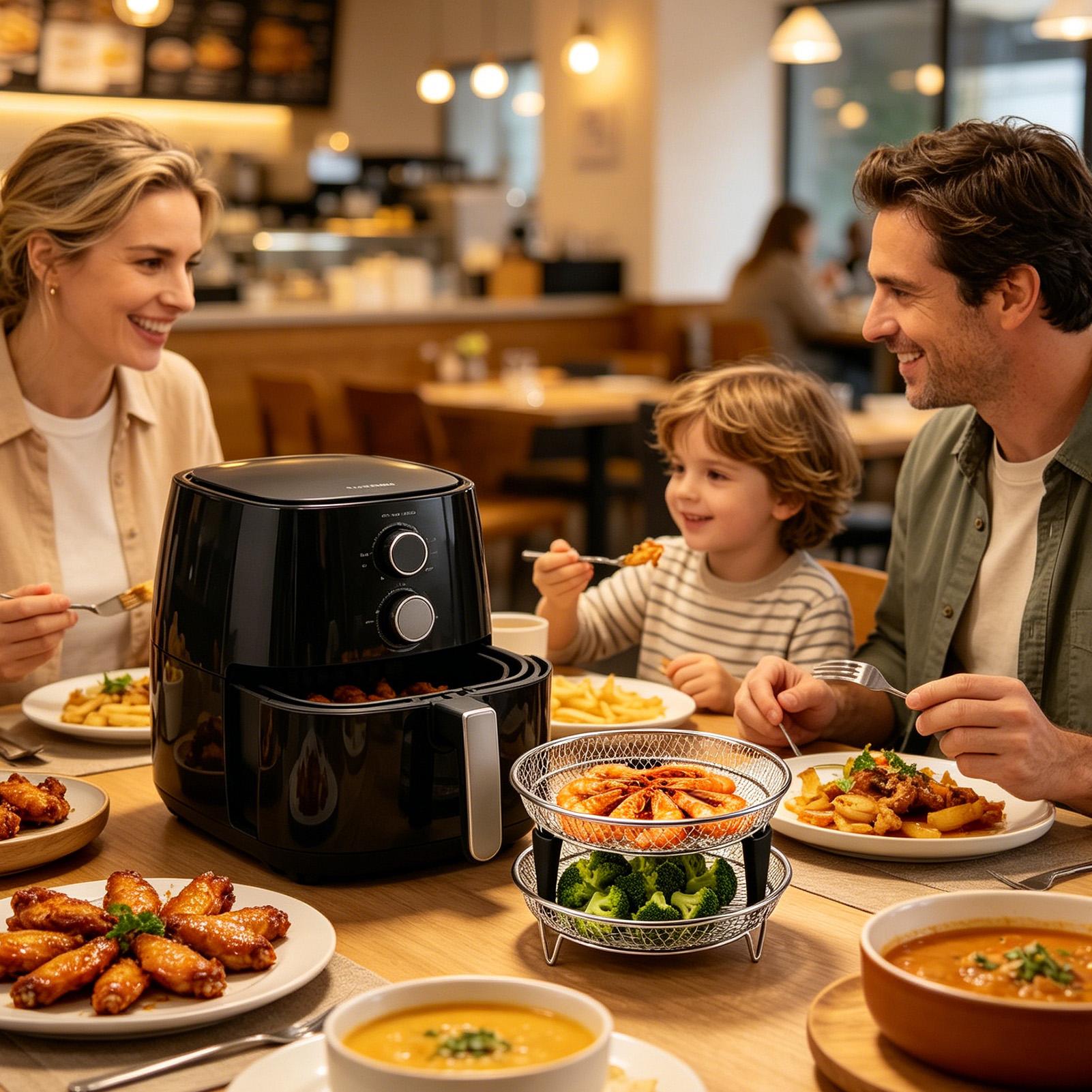 エアフライヤーバスケット ステンレススチール製スタッカブルト - Commercial Kitchen Steamer のレビューと価格