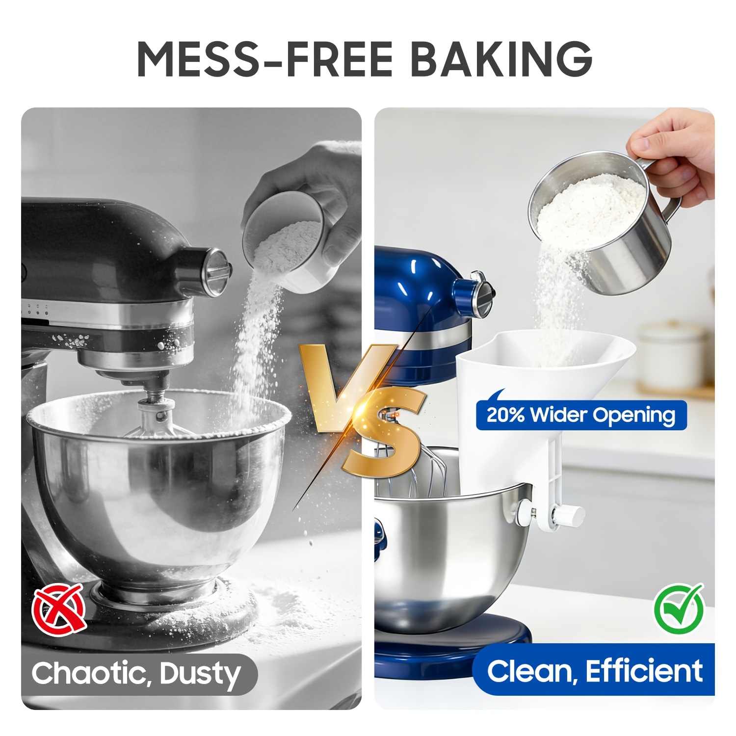 広口小麦粉漏斗生地シュートキッチンエイドスタンドミキサー用ス - Commercial Kitchen Aid Mixer のレビューと価格