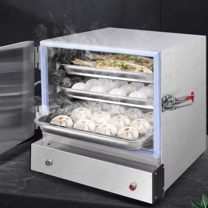 電気蒸し器 ステンレス製 業務用蒸し器 2/3層式 電気食品 - Commercial Kitchen Steamer のレビューと価格