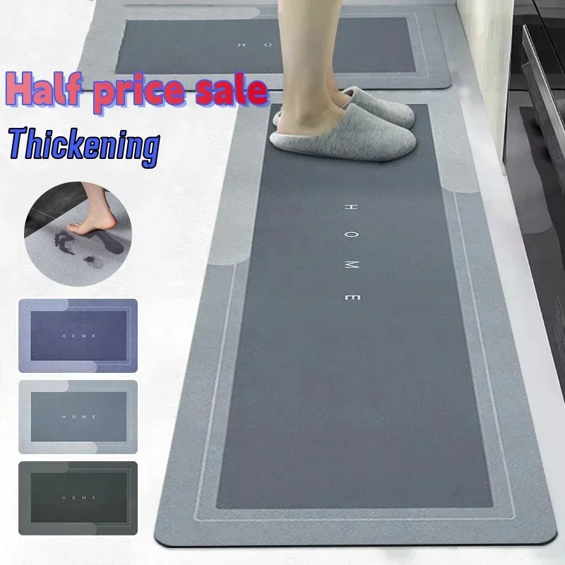 高吸収性キッチンフロアマット珪藻泥パッドバスパッド滑り止めカ - Kitchen Flooring Commercial のレビューと価格
