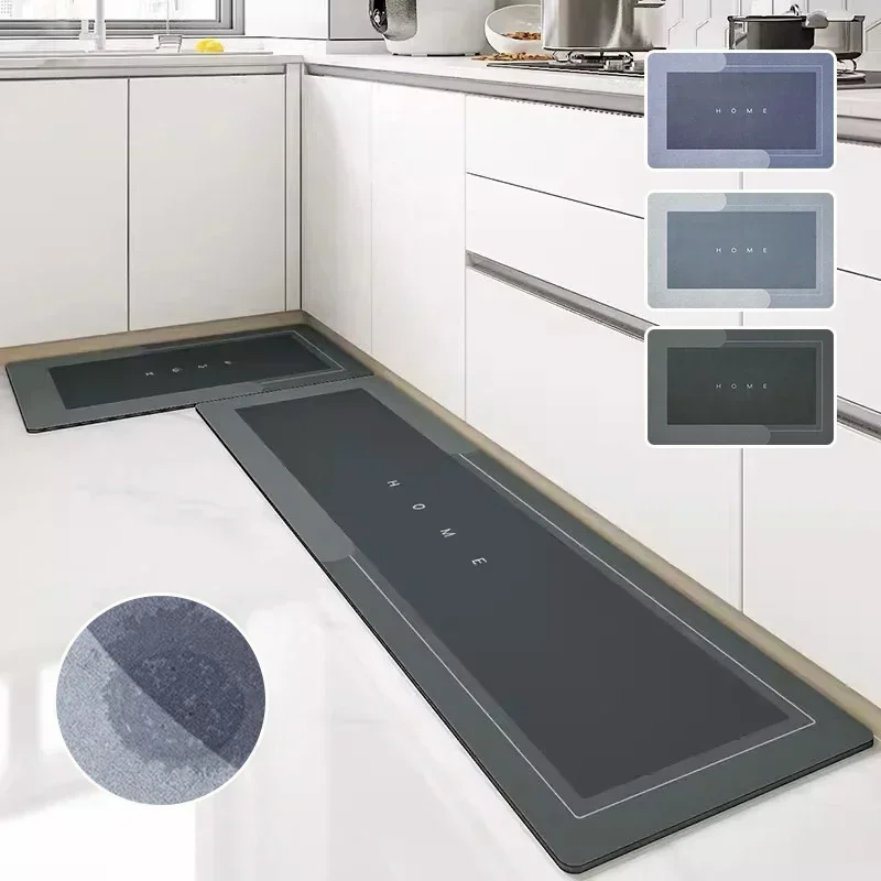 高吸収性キッチンフロアマット珪藻泥パッドバスパッド滑り止めカ - Kitchen Flooring Commercial のレビューと価格