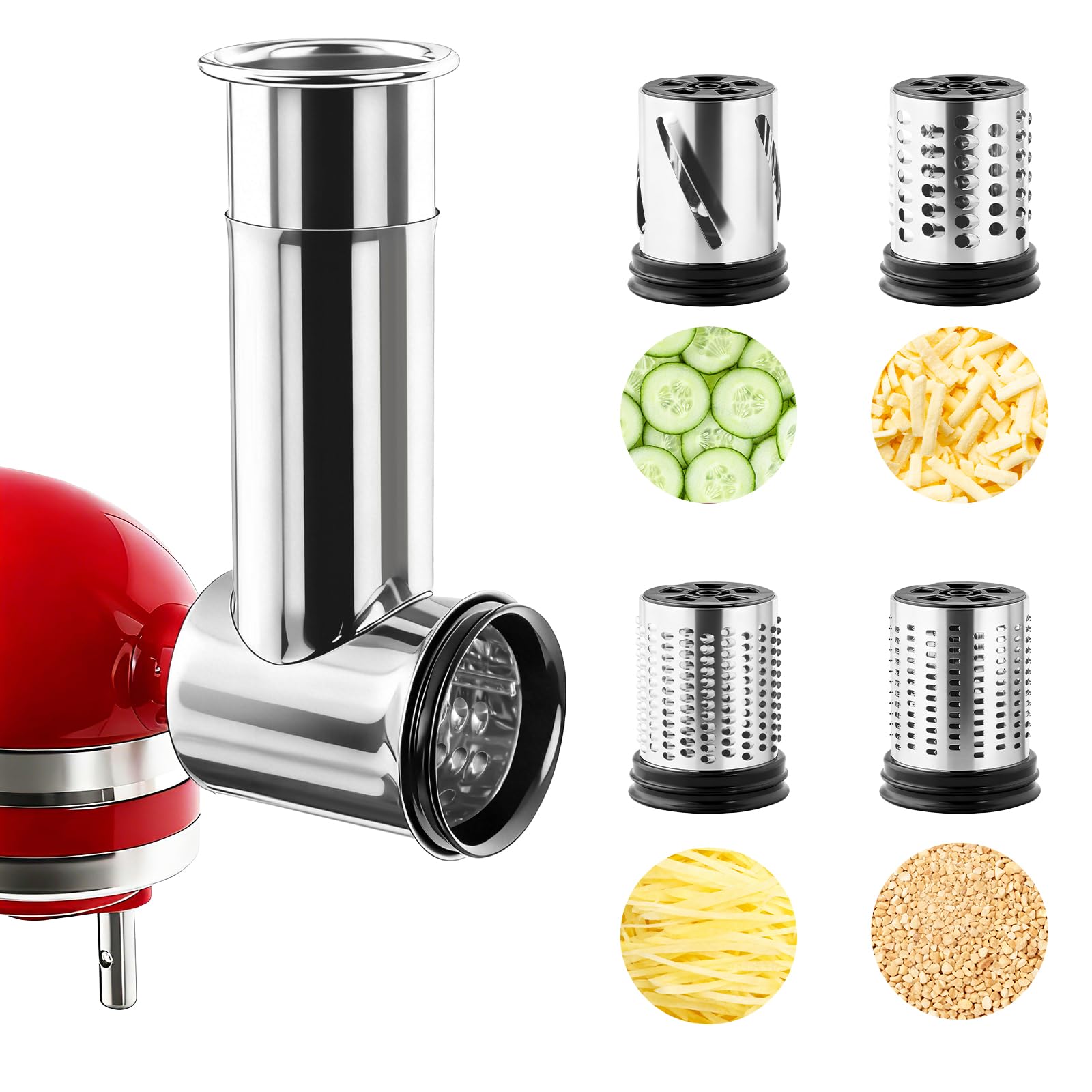 キッチンエイドスタンドミキサー用ステンレス製スライサーシュレ - Commercial Kitchen Aid Mixer のレビューと価格