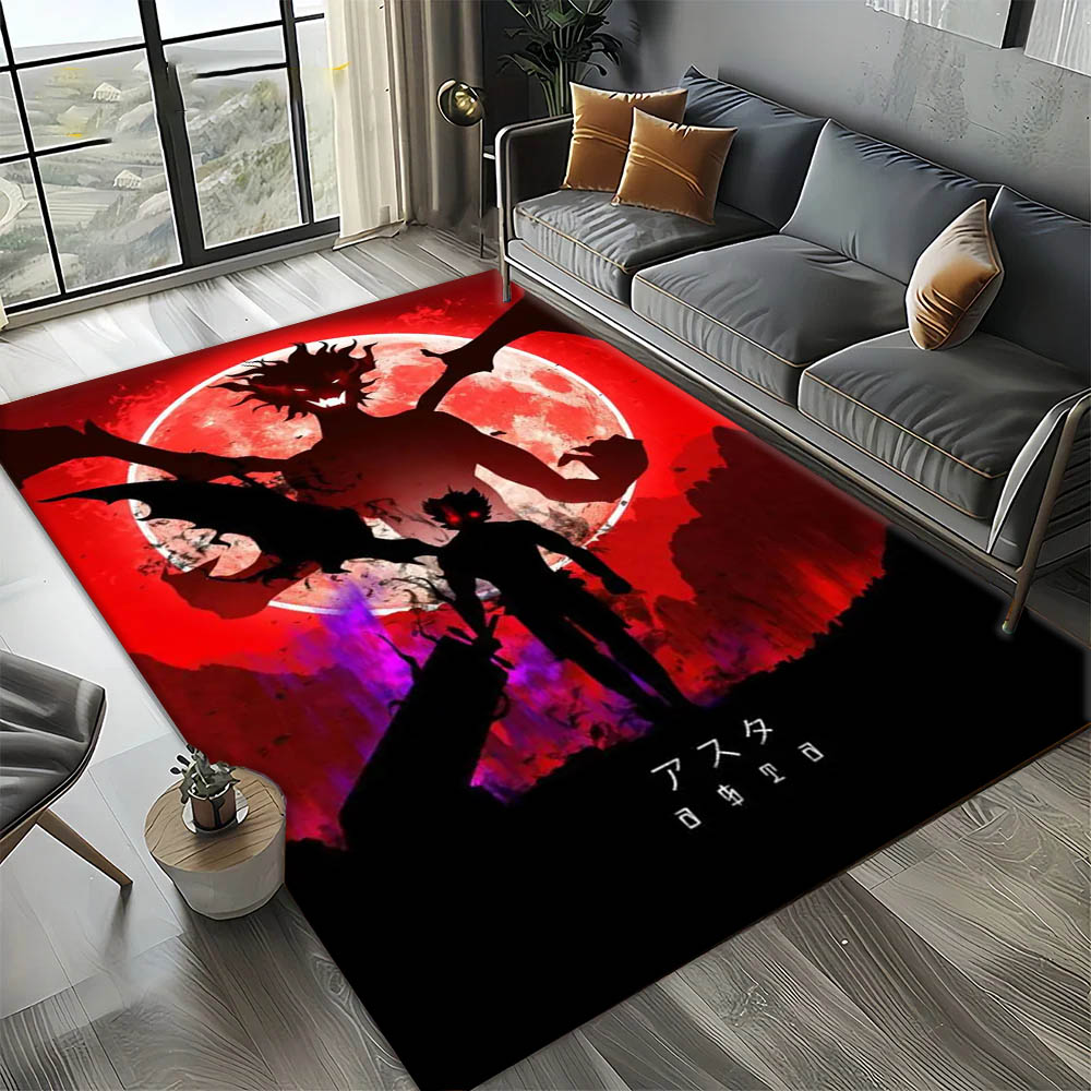 漫画アニメB-ブラックH-ホットクローバーカーペットラグアー - Kitchen Flooring Commercial のレビューと価格