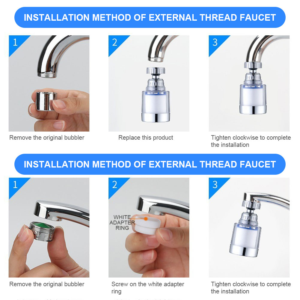蛇口フィルター要素浄水器フィルターシャワー PP 綿濾過キッ - Commercial Kitchen Tap のレビューと価格