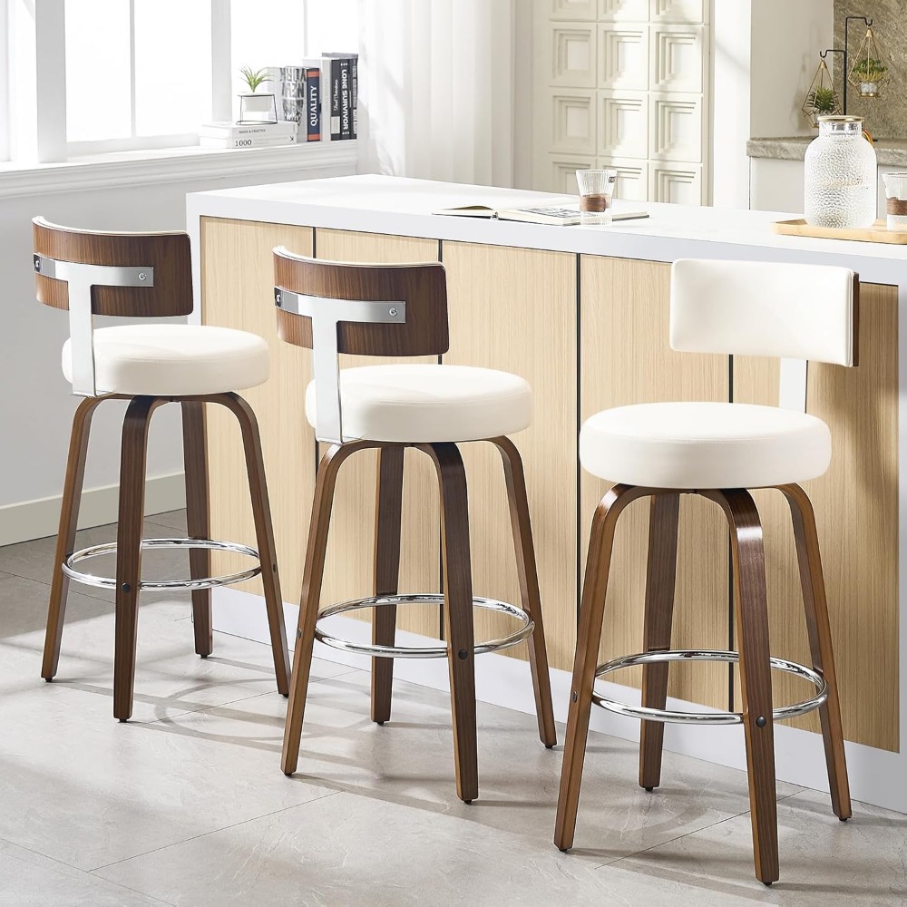 バーハイトバースツール3脚セット、フェイクレザーキッチン用ス - Commercial Kitchen Set のレビューと価格