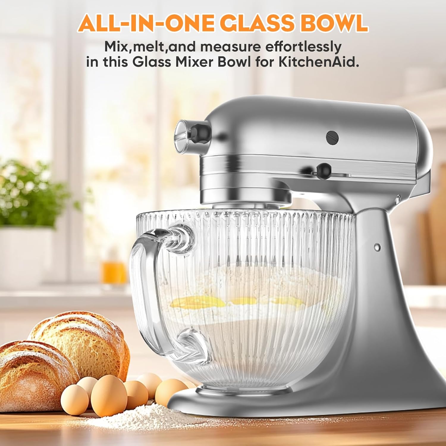 GVODE キッチンエイドミキサー用ガラスボウル、4.5-5 - Commercial Kitchen Aid Mixer のレビューと価格