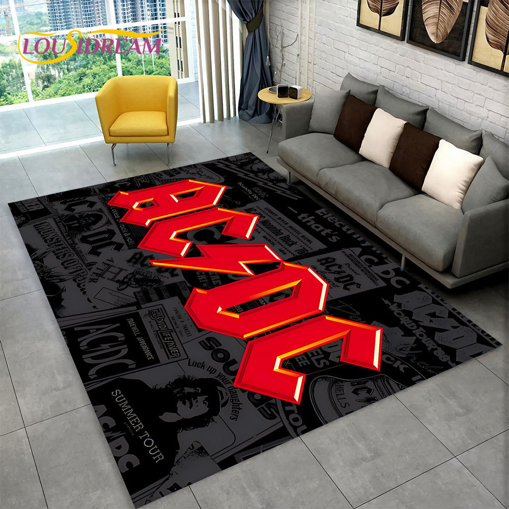 AC/DC ロックバンドエリアラグ 大型、カーペットラグ 家 - Kitchen Flooring Commercial のレビューと価格