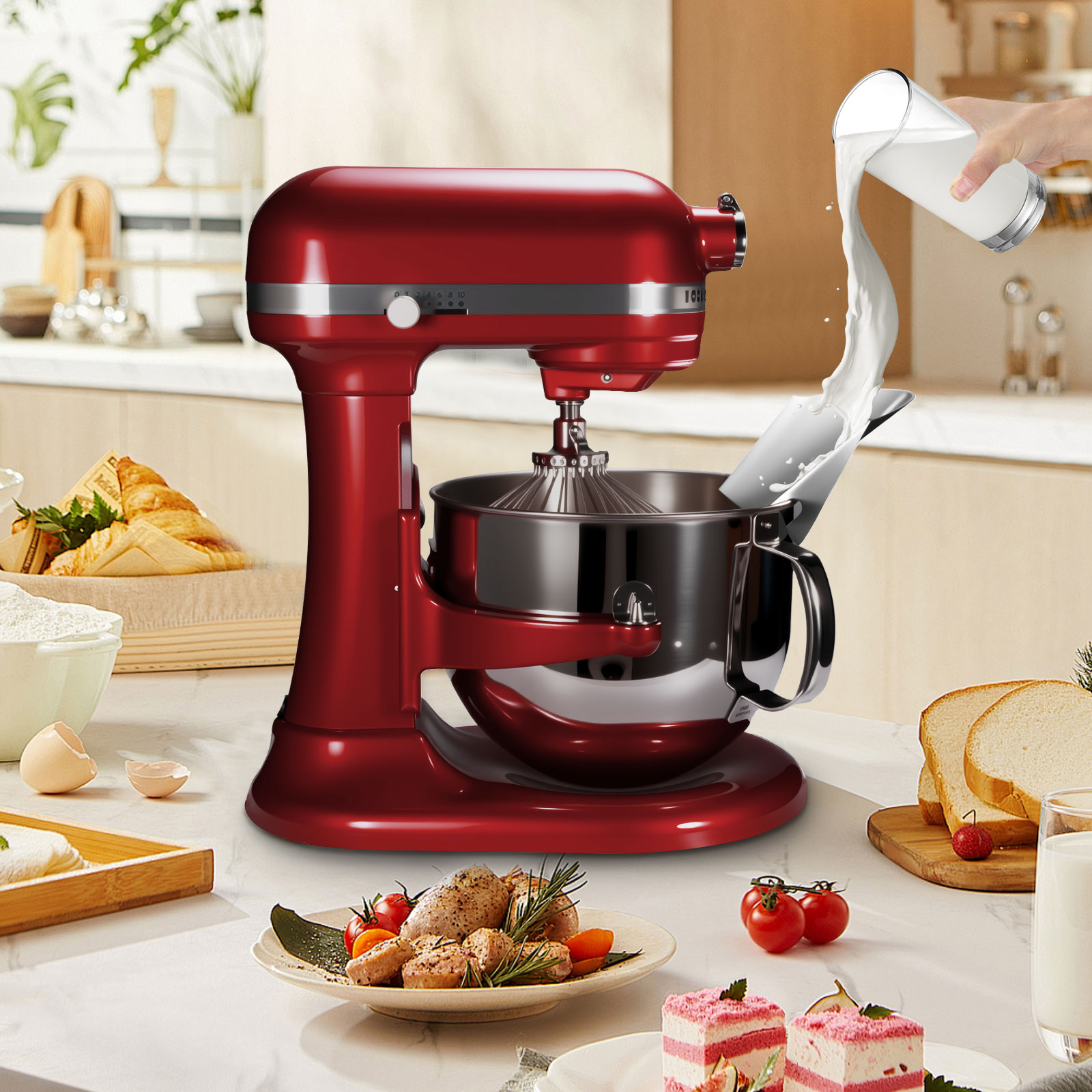スタンドミキサー用ステンレススチール製ティッピングガード1個 - Commercial Kitchen Aid Mixer のレビューと価格