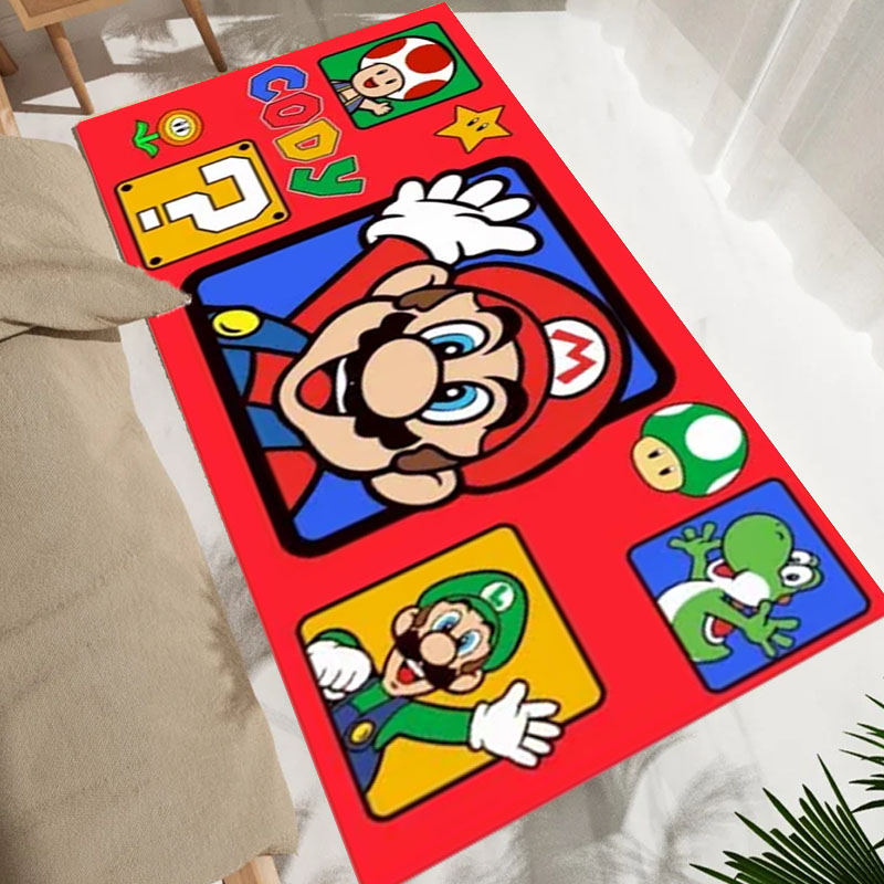 漫画S-スーパーマリオブラザーズゲームラグエリアカーペット、 - Kitchen Flooring Commercial のレビューと価格