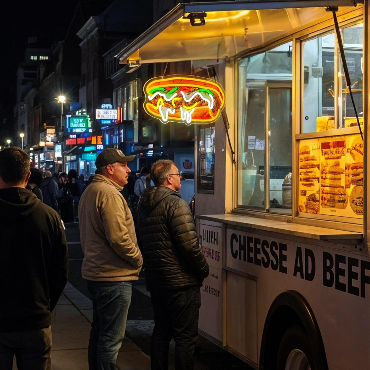 フィラデルフィアチーズステーキネオンサインUSB電源手作りL - Commercial Kitchen Vendor のレビューと価格