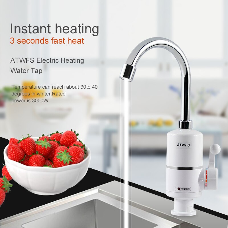 Atwfsタンクレス電気最新給湯器キッチンインスタント温水タ - Commercial Kitchen Tap のレビューと価格