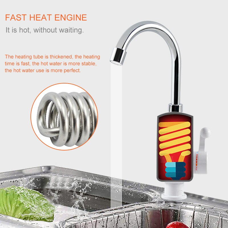 Atwfsタンクレス電気最新給湯器キッチンインスタント温水タ - Commercial Kitchen Tap のレビューと価格
