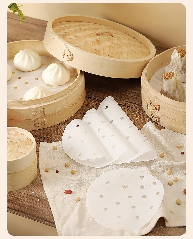 100 個食品グレード使い捨て蒸し器紙ノンスティック蒸し紙蒸 - Commercial Kitchen Steamer のレビューと価格