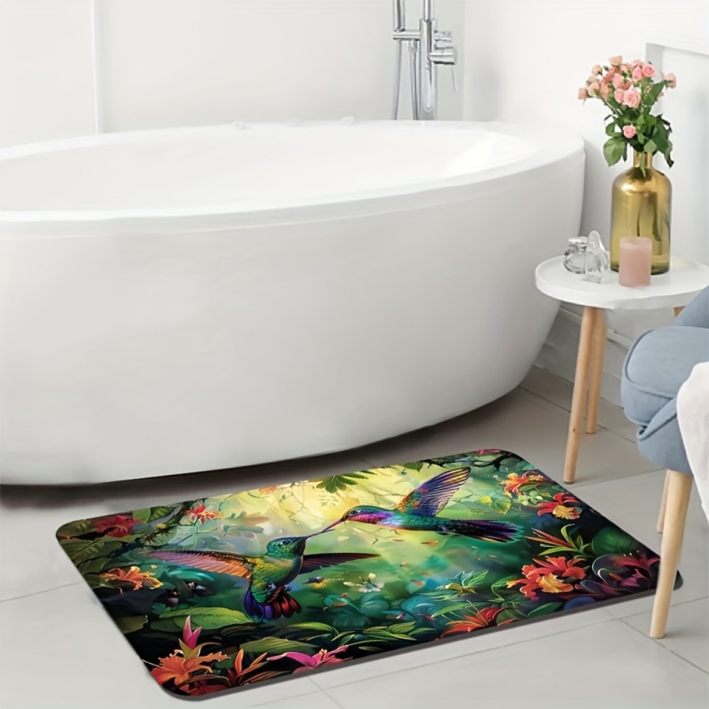VIKAMA 春のハチドリ トロピカルデザイン フロアマット - Kitchen Flooring Commercial のレビューと価格